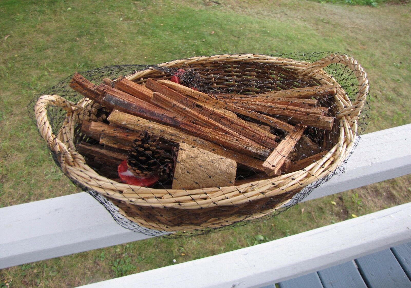 4lbs + Basket of Fat Wood Fireplace Hearth Kindling Wax Pine Cone Fire Starters - Fresh Stock Dated December 2025
