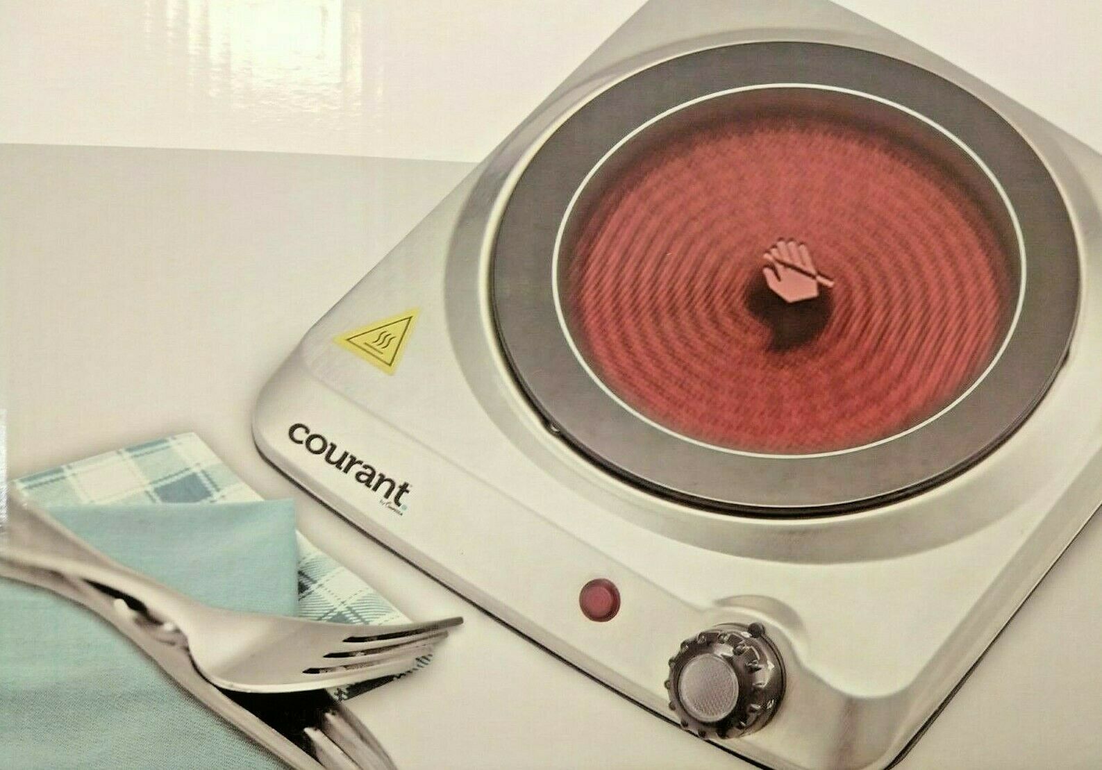 Portable Ceramic Glass Single Burner 1000W Infrared Technology Stainless Steel - Fresh Stock Dated February 2026