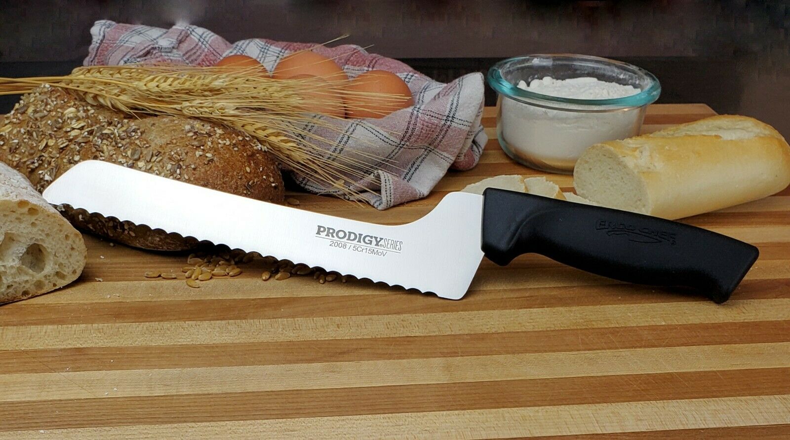 9 Pc Chef Knife Set Knife Carry bag knife edge guards Prodigy Series Ergo Chef - Fresh Stock Dated January 2026