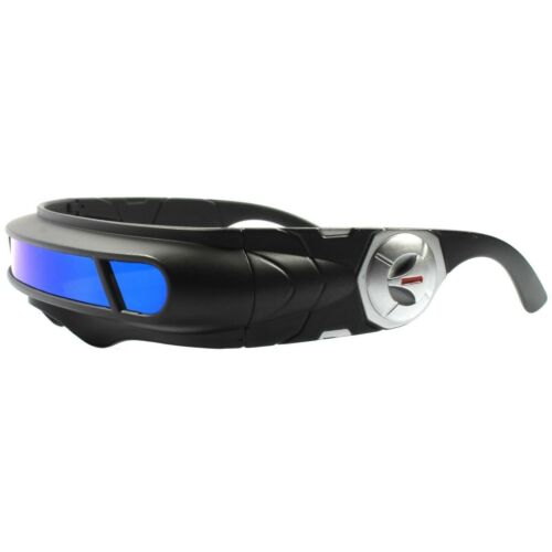 Blue Mirrored Lens X-Men Cyclops Kids Fun Cosplay Costume Visor Sun Glasses - Fresh Stock Dated February 2026