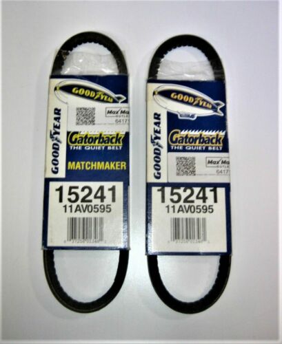 Goodyear 15241 *QTY 2* Gatorback 11AV0595 Matchmaker The Quiet Drive V-Belts NEW - Fresh Stock Dated February 2026