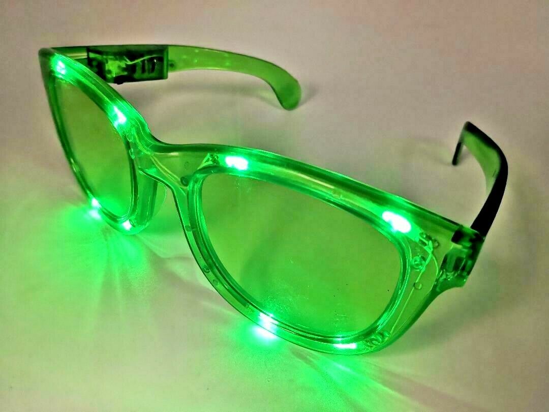 LED Flashing Light Up Jumbo Large Glasses Shades Party Favors Festivals Weddings - Fresh Stock Dated February 2026