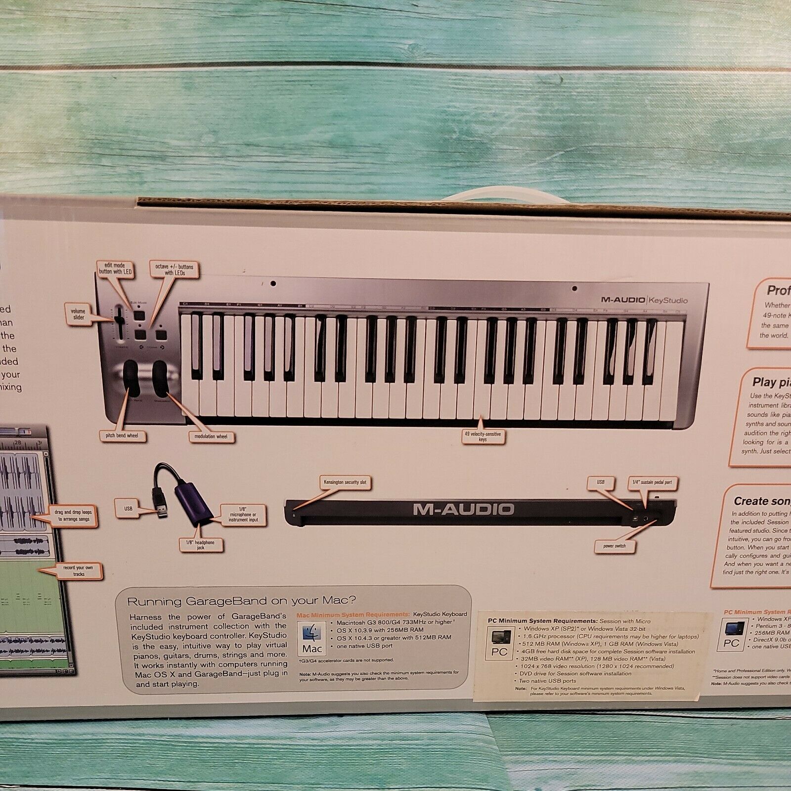 🔥NEW M-Audio KeyStudio Midi Keyboard Controller- 49-key W/ USB Computer Cable - Fresh Stock Dated February 2026