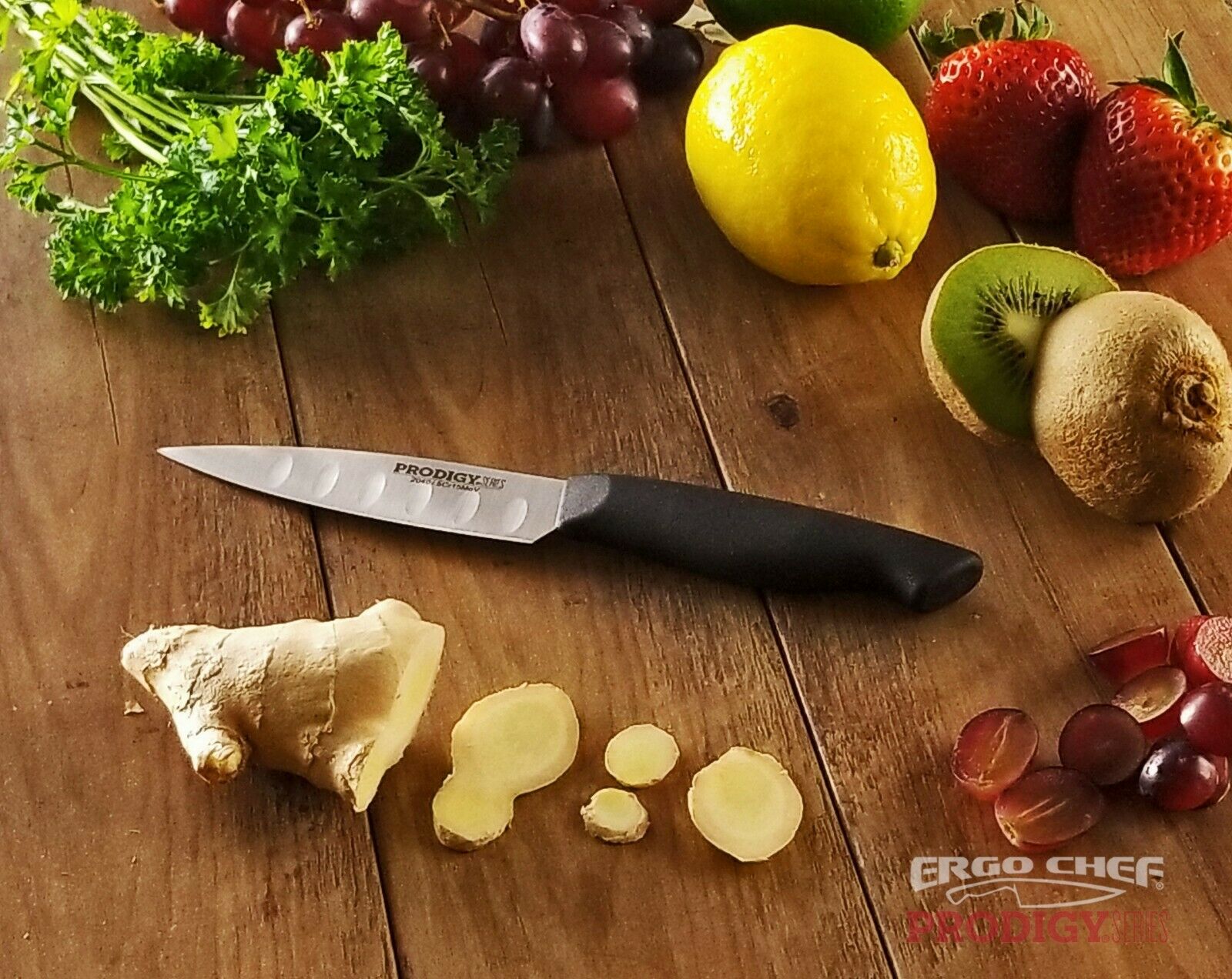 9 Pc Chef Knife Set Knife Carry bag knife edge guards Prodigy Series Ergo Chef - Fresh Stock Dated January 2026