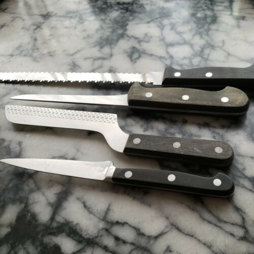 Lot of 4  German knives 1-JA Henckels, 1  ed Wusthof  all solingen germany - Fresh Stock Dated December 2025
