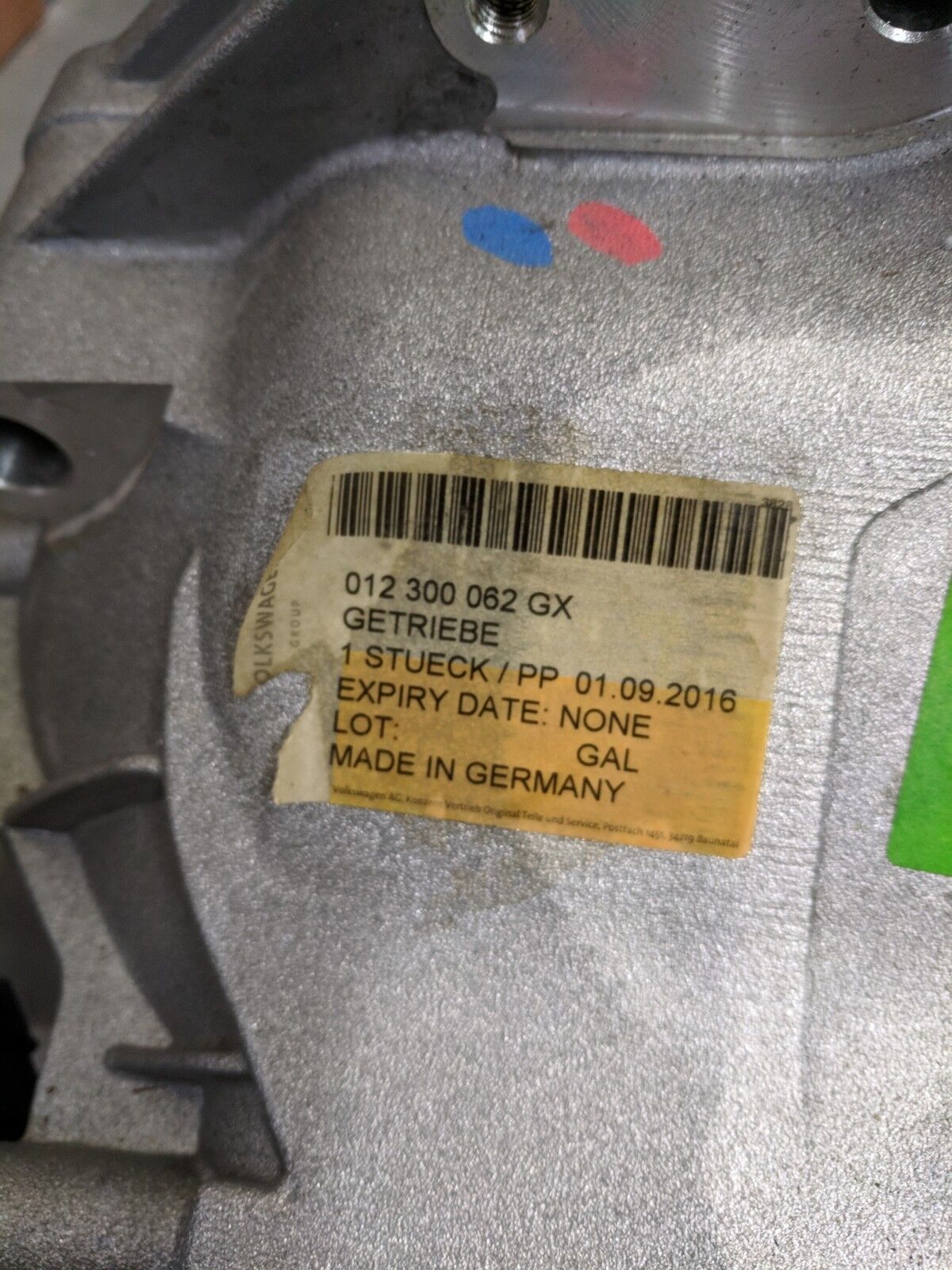 Volkswagen 5-Speed Manual Transmission VAG 012 300 061 GX FOR PARTS AS IS - Fresh Stock Dated February 2026