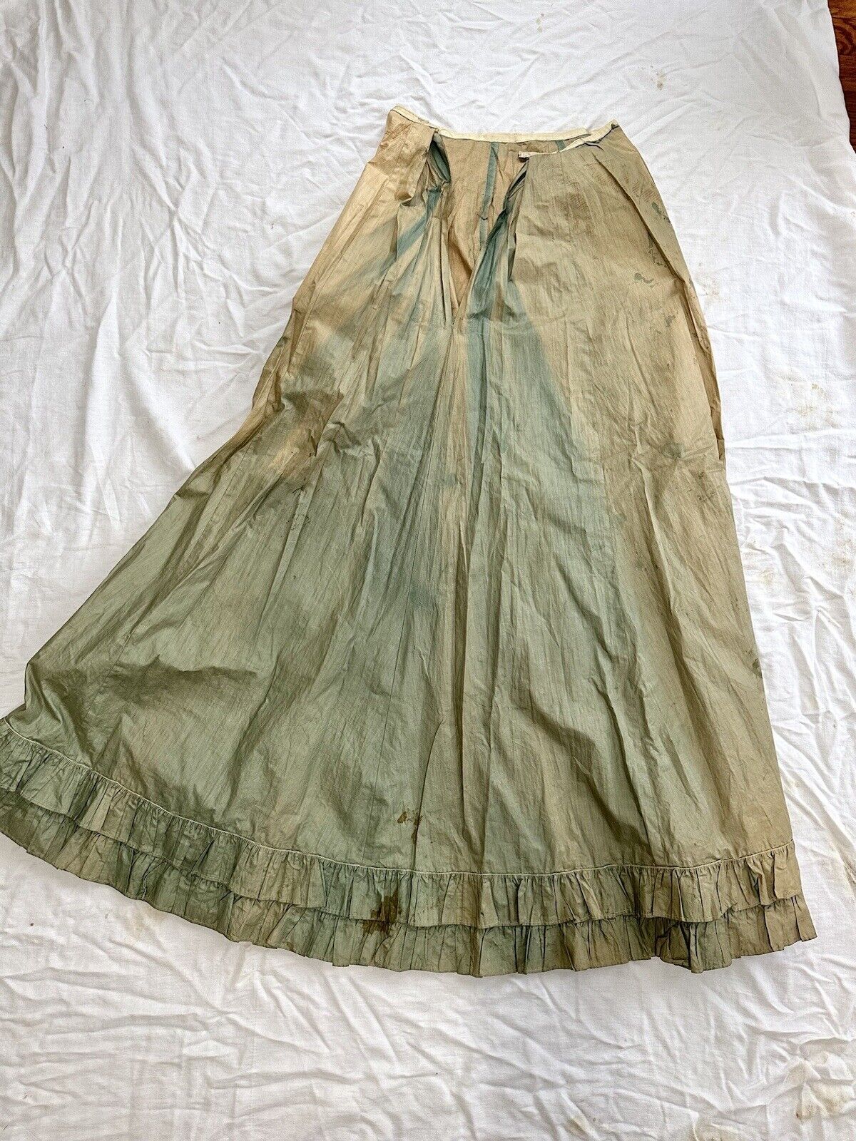 Lot of 6 Antique Victorian- Edwardian Skirts/Petticoats- Rainbow Colors - Fresh Stock Dated March 2026