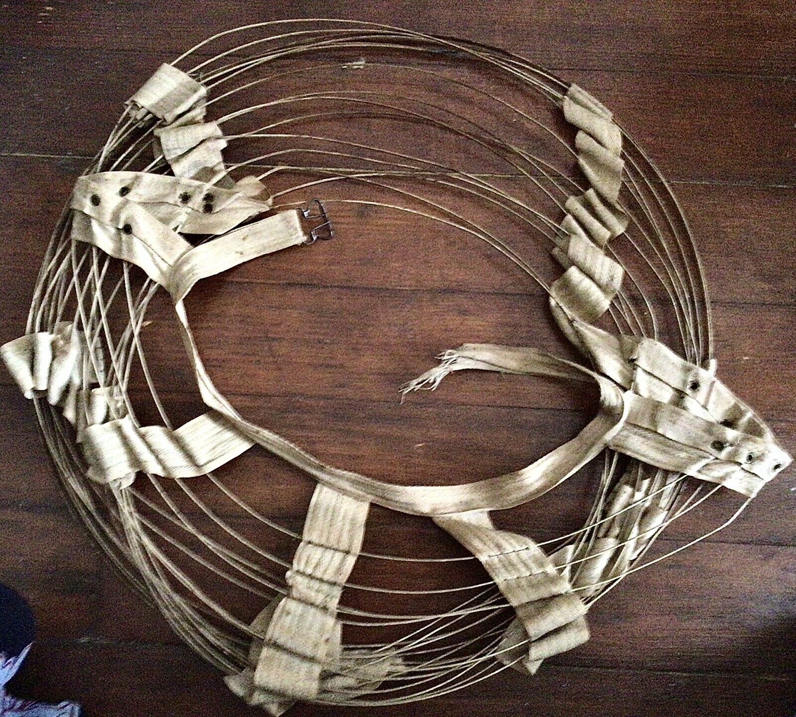 RARE & FAB Authentic 1800s Victorian Wire Hoop BUSTLE Cage Crinoline Skirt - Fresh Stock Dated March 2026