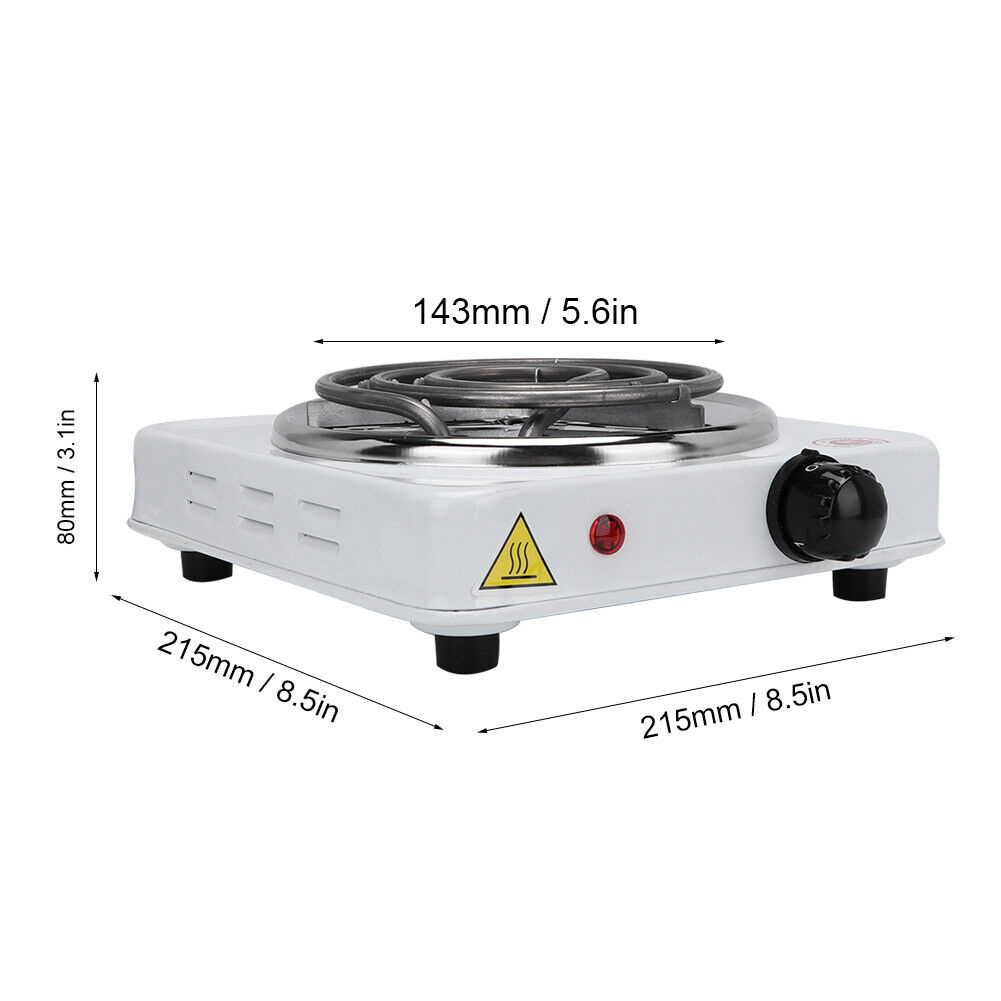 1000W Home Mini Electric Stove Heater Heating Plate White (US Plug 110V) JY - Fresh Stock Dated February 2026