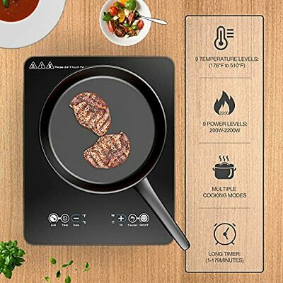 Portable Induction Cooktop, 2200W Electric Induction Countertop Burner with - Fresh Stock Dated December 2025