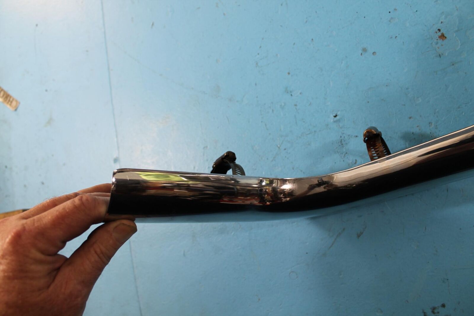 1351 12 HARLEY-DAVIDSON SPORTSTER CHROME FRONT EXHAUST COVER HEAT SHIELD - Fresh Stock Dated February 2026