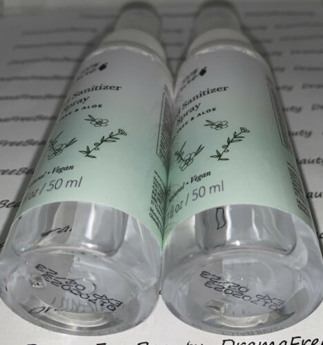 2X 100% Pure Vegan Natural *HAND SANITIZER SPRAY* Tea Tree & Aloe 1.7 fl.oz. Lot - Fresh Stock Dated February 2026
