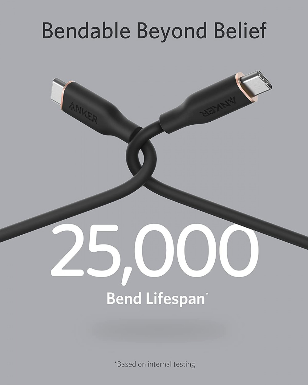 Anker USB-C to Cable, 643 Cable 100W 6ft, USB 2.0 Type C Black - Fresh Stock Dated February 2026