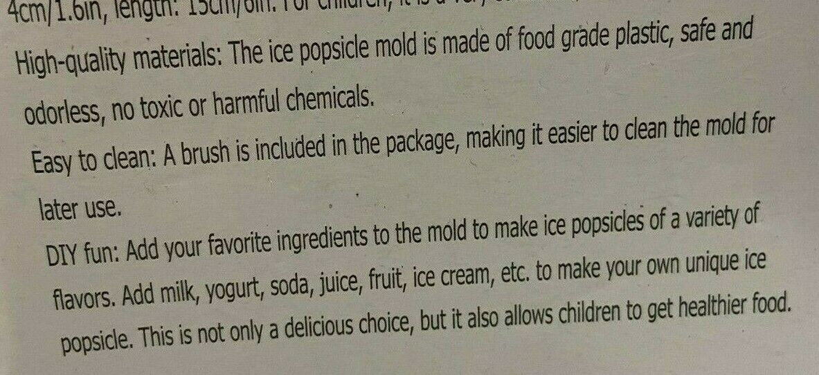 6 Popsicle Molds Frozen Ice Popular - Fresh Stock Dated February 2026