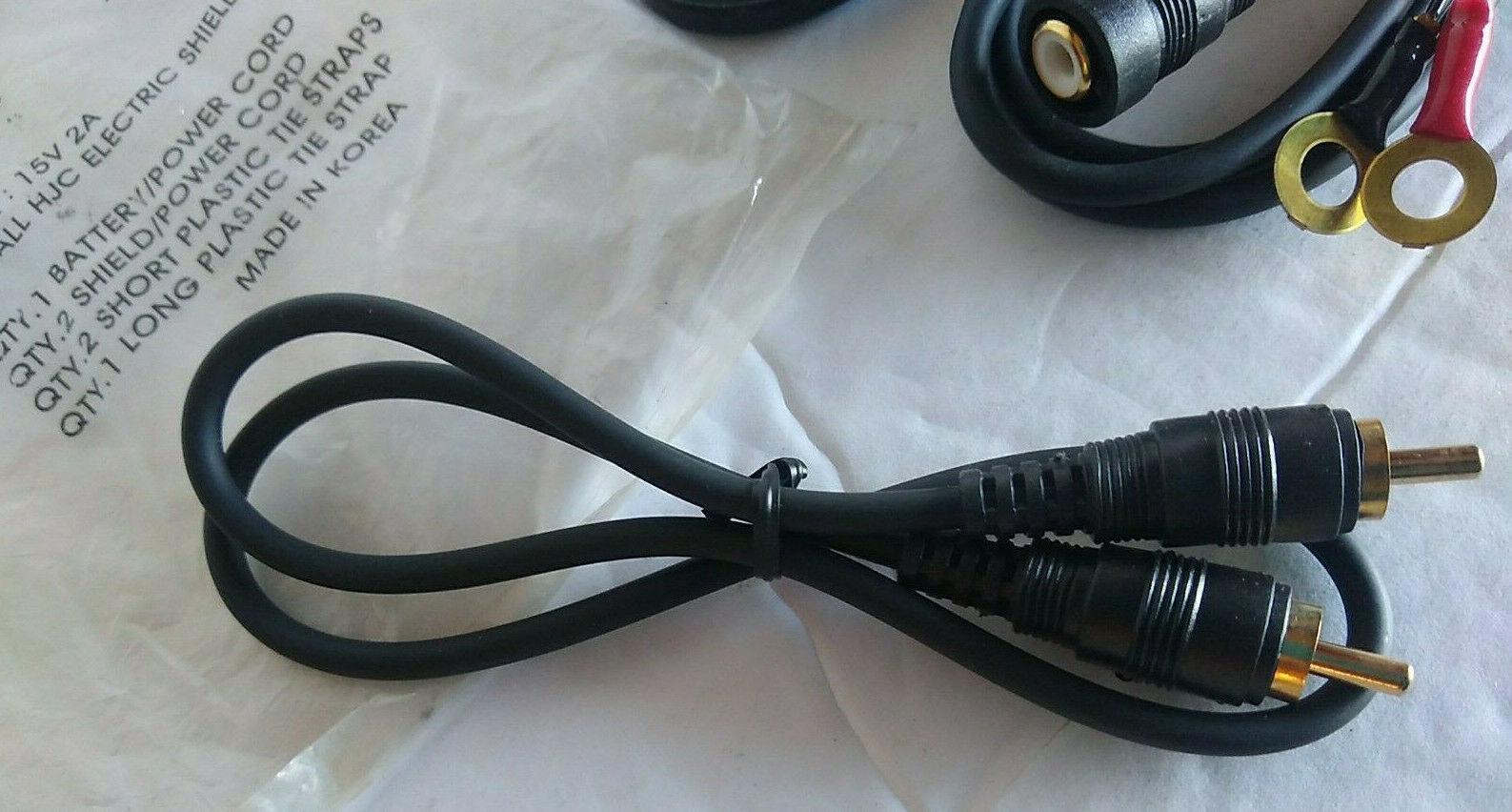 HJC Power Cord For All HJC Electric Shields 15V 2A New/Old Stock - Fresh Stock Dated December 2025