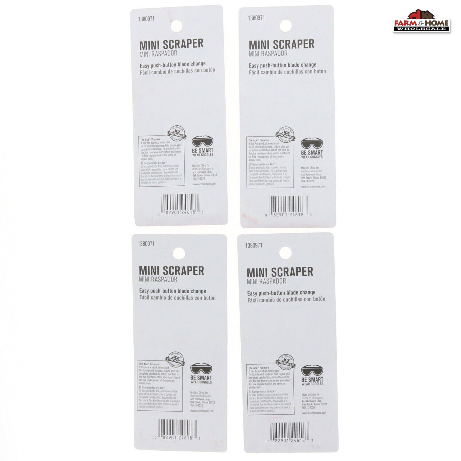 (4) Plastic Double Edge Razor Scraper & Blades Set ~ NEW - Fresh Stock Dated February 2026