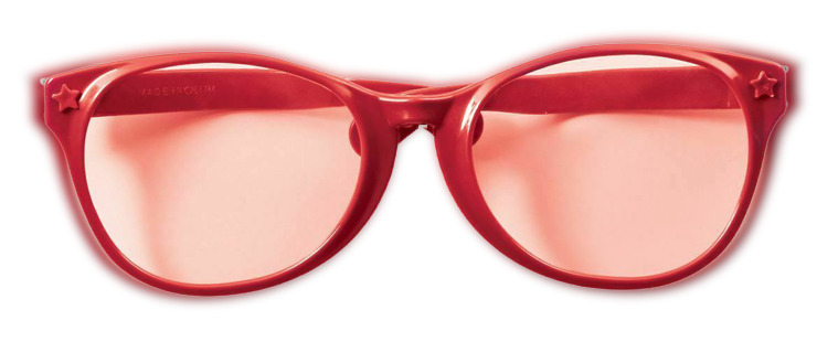 JUMBO RED EYE FRAME GLASSES BIG Lenses Clown Nerd Funny Giant Joke Sunglasses - Fresh Stock Dated February 2026