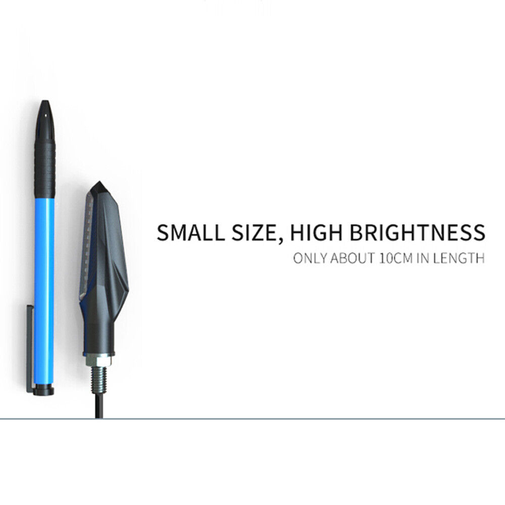 2PCS Motorcycle Turn Signals Lights Dynamic Sequential For Honda Yamaha Suzuki - Fresh Stock Dated February 2026