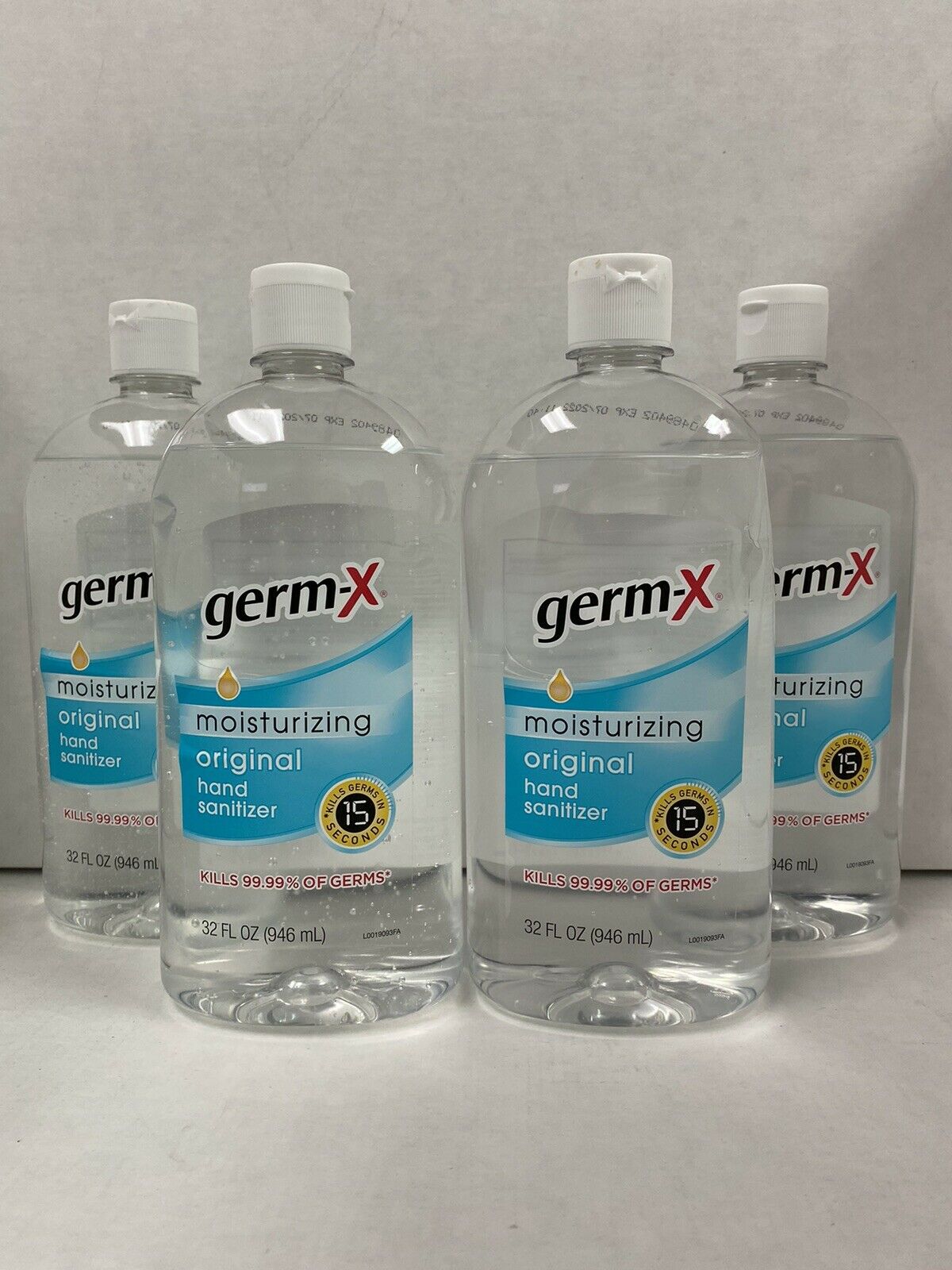 4 Pack Germ-X Moisturizing Hand Sanitizer Original 32 FL OZ Expires 08/2022 - Fresh Stock Dated December 2025
