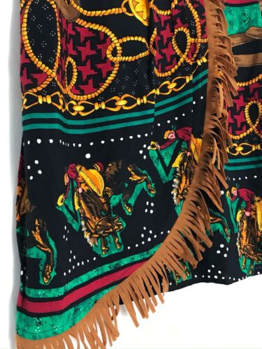 Vintage 80s You Babes Women's Wrap Skirt Fringe Cowboy Cowgirl Western XS S - Fresh Stock Dated February 2026