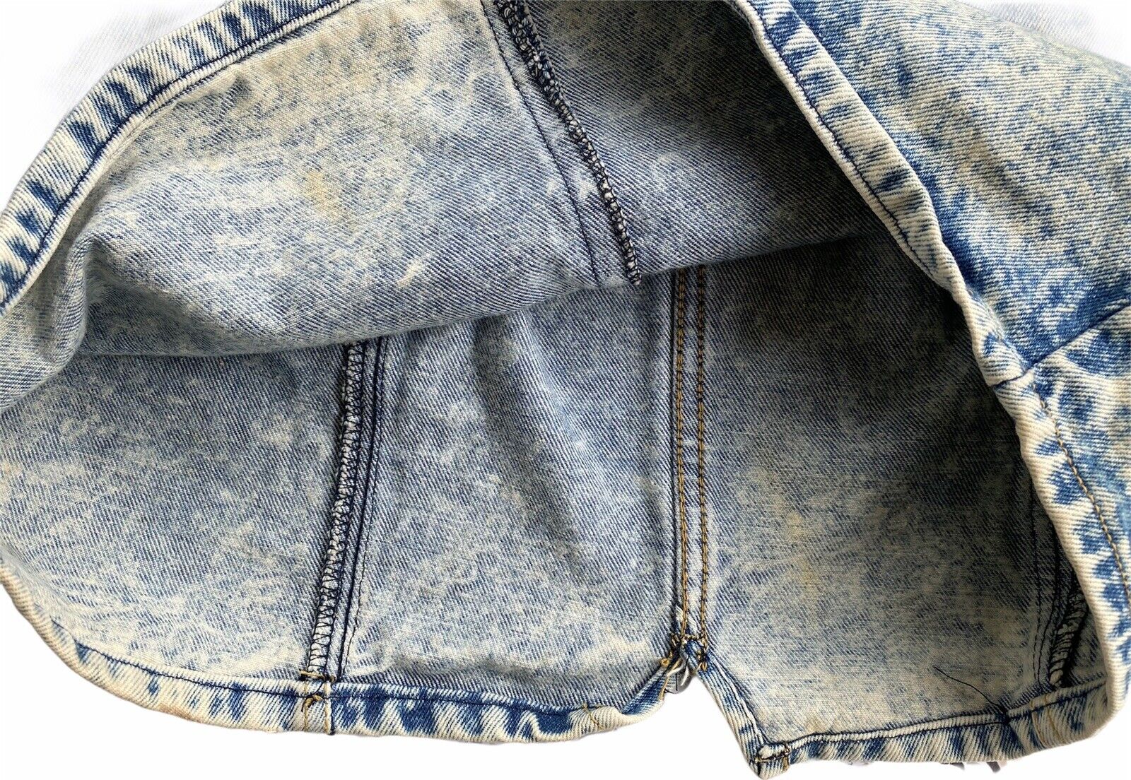 Womens Vtg Cherokee Denim Jean Skirt Acid Wash 28 Inch Waist 80s 90s - Fresh Stock Dated March 2026