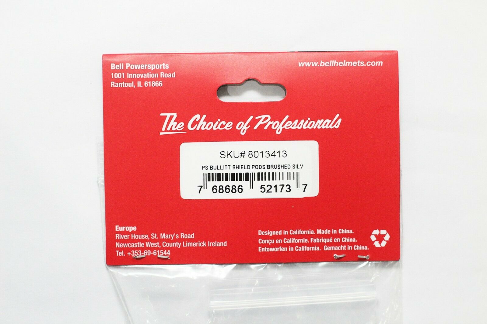 Bell Sparepart - Bullitt Series Pods Brushed (Silver) - Fresh Stock Dated February 2026