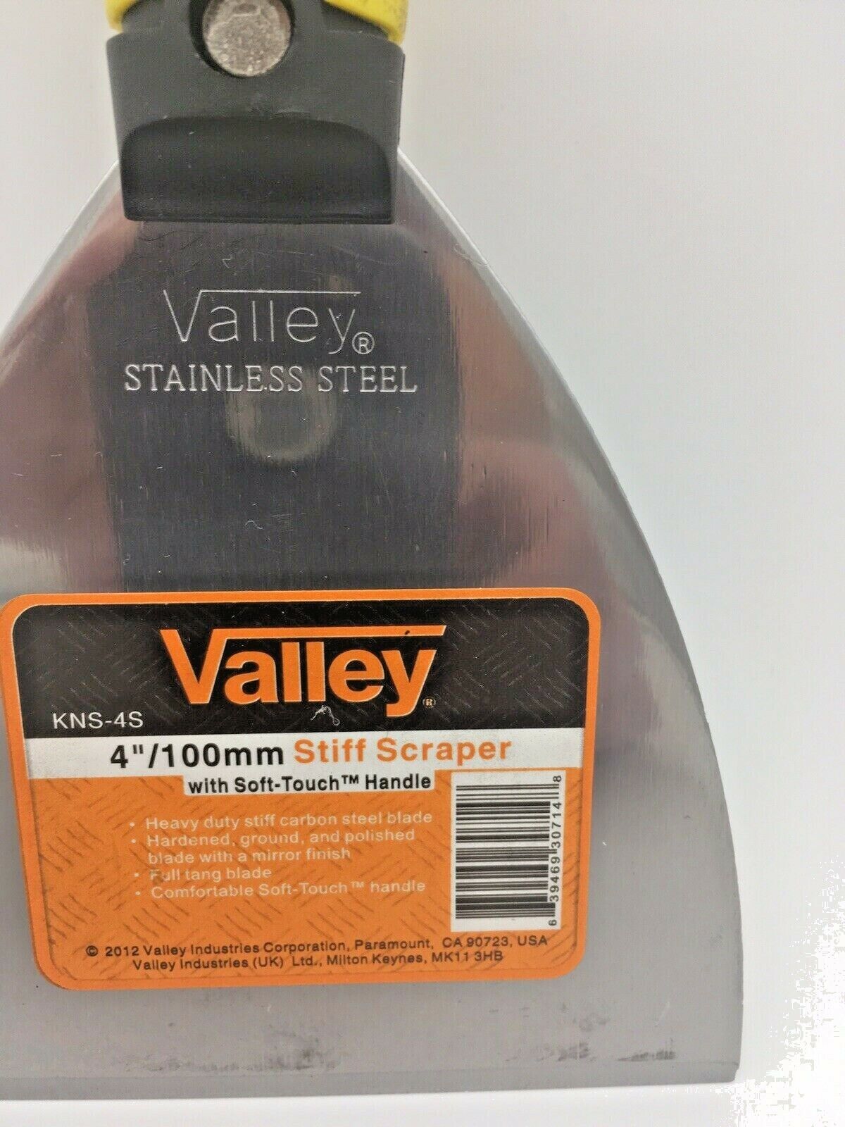 4” Stiff Scraper Soft-Touch Plastic Handle Stainless Steel - Fresh Stock Dated February 2026