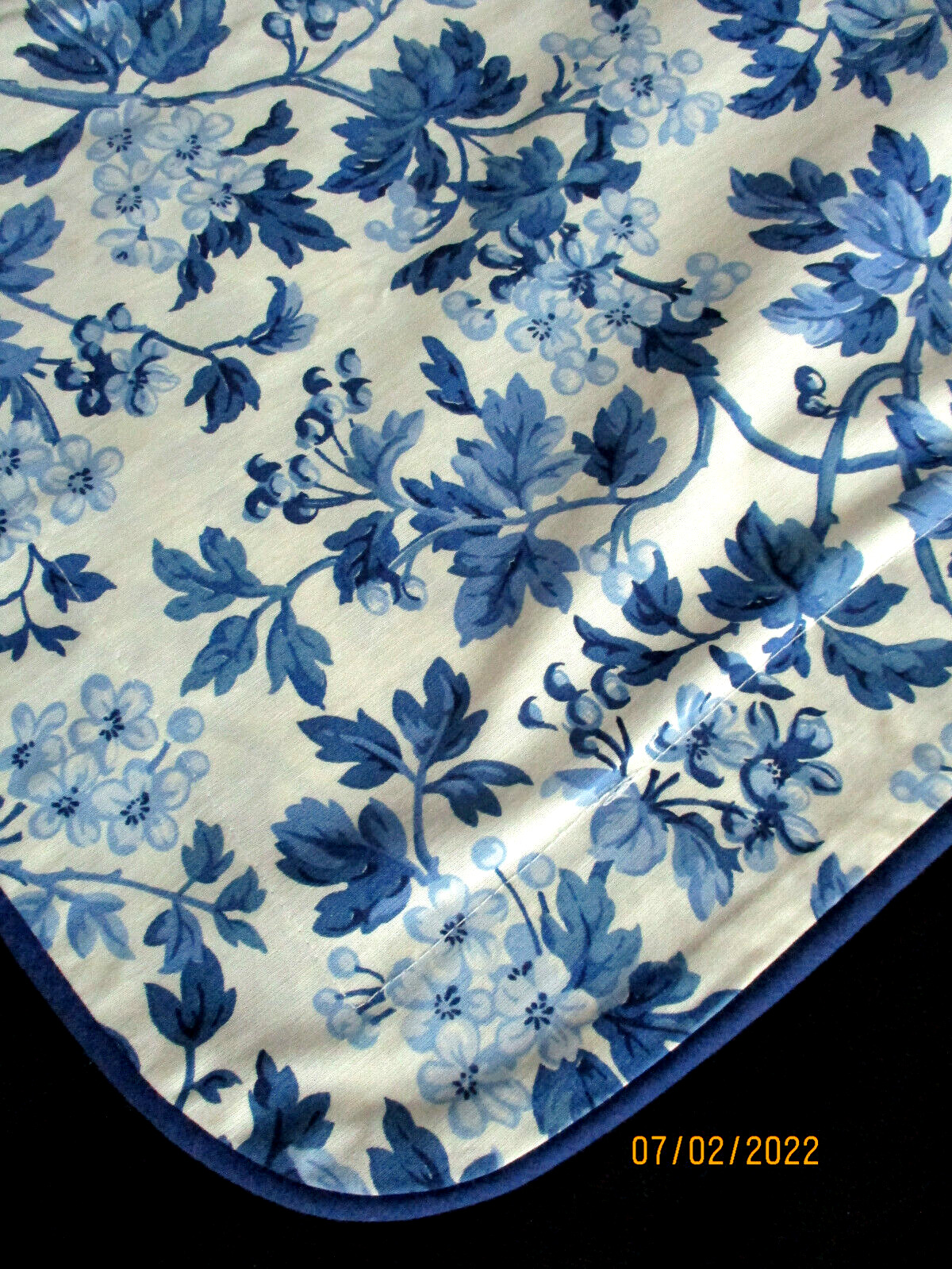 LAURA ASHLEY BETTINA INDIGO BLUE WHITE FLORAL 1  STANDARD SHAM 24X30''IN. NEW - Fresh Stock Dated February 2026