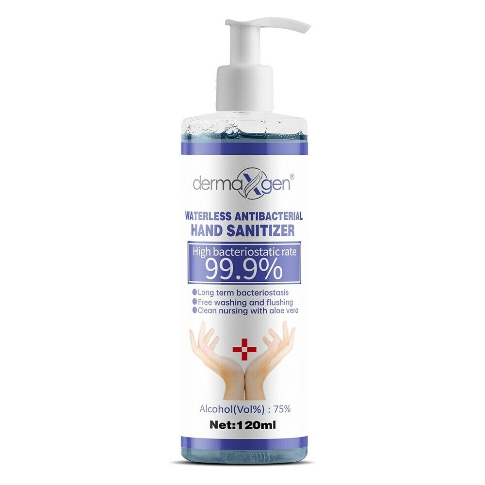 LOT 54 -Hand Sanitizer Gel Natural WATERLESS BACTERIAL KILLS 99% GERMS 120ML/4OZ - Fresh Stock Dated February 2026