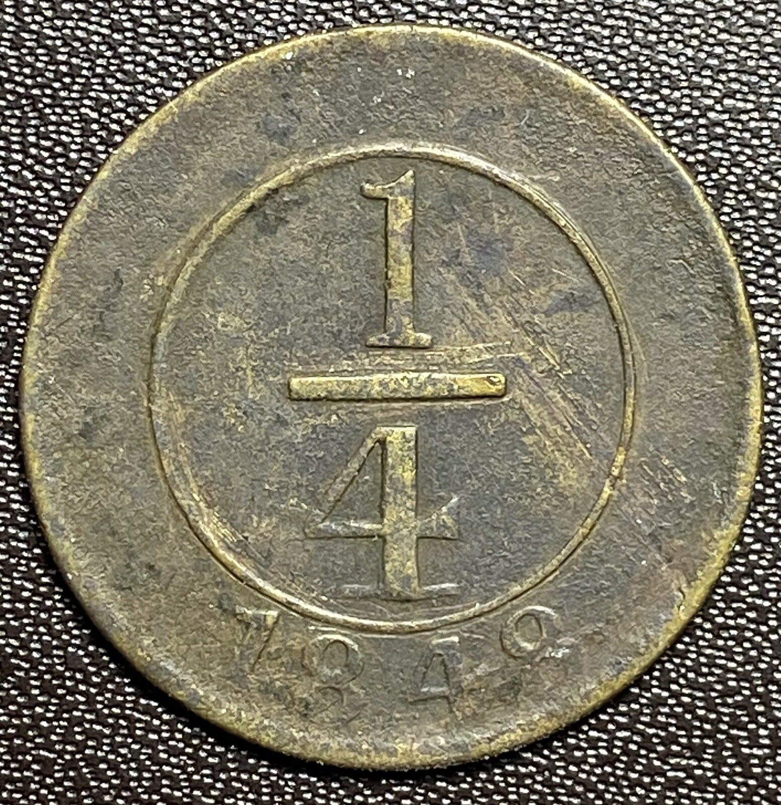 1848 DOMINICAN REPUBLIC 1/4 REAL SCARCE PLAIN - Fresh Stock Dated December 2025