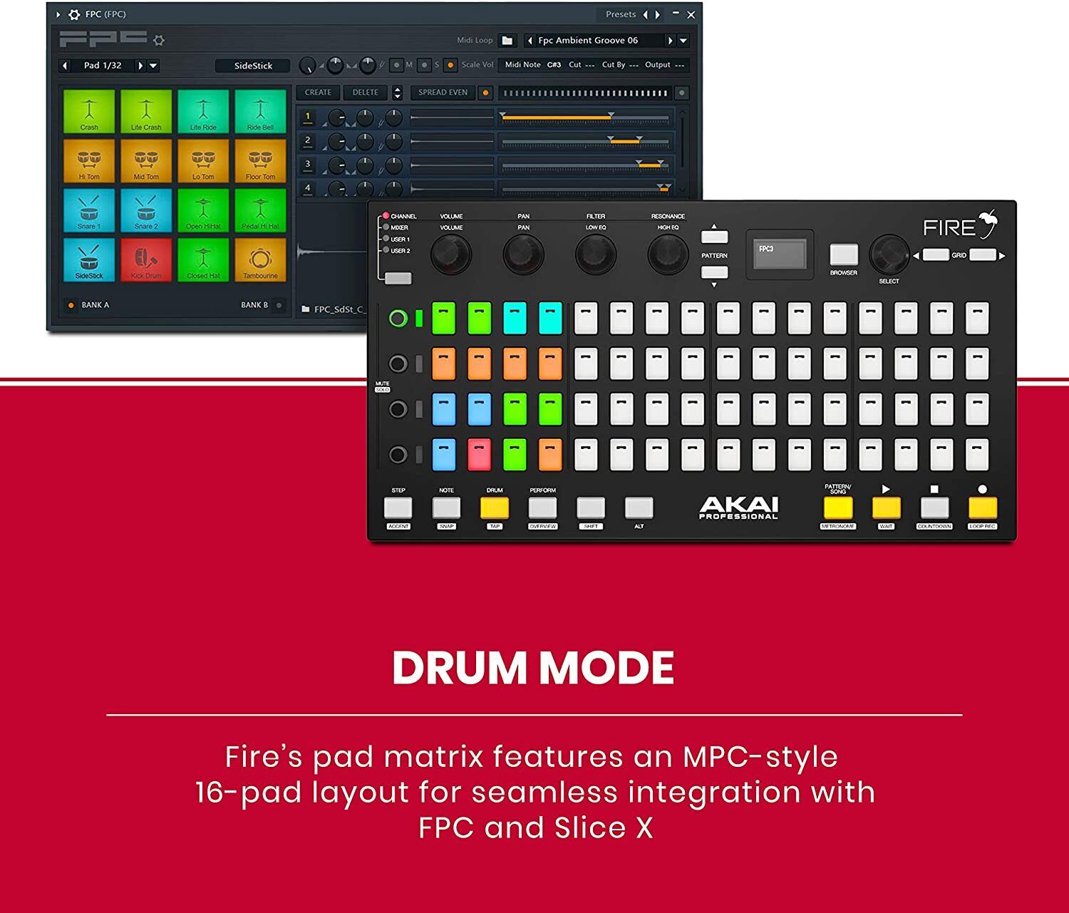 AKAI Professional Fire Software Bundle USB MIDI Controller for FL Studio + Case - Fresh Stock Dated February 2026