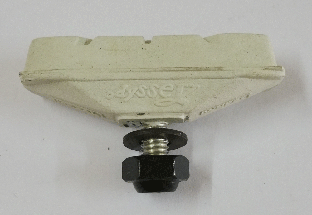 ODYSSEY Pitbull-Triax Vintage Retro Brake Shoes Old School NOS Freestyle WHITE - Fresh Stock Dated February 2026