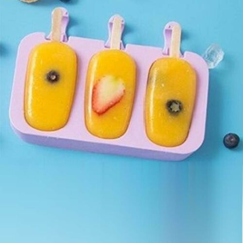 Cell Popsicle Mold Silicone DIY Frozen Ice Cream Mold Ice Lolly Pop Maker Purple - Fresh Stock Dated February 2026