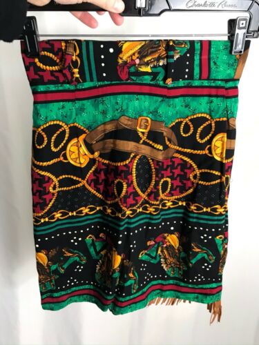 Vintage 80s You Babes Women's Wrap Skirt Fringe Cowboy Cowgirl Western XS S - Fresh Stock Dated February 2026