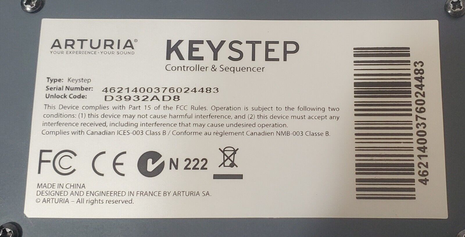 Arturia Keystep 32 Controller & Sequencer - White - Fresh Stock Dated February 2026