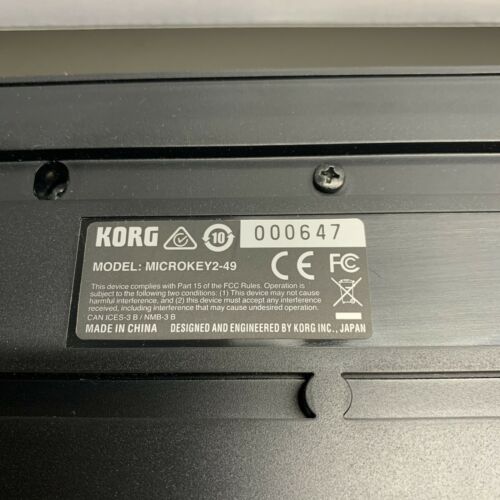 Korg microKEY2 49 Key USB Powerable Compact MIDI Controller Keyboard - Fresh Stock Dated February 2026