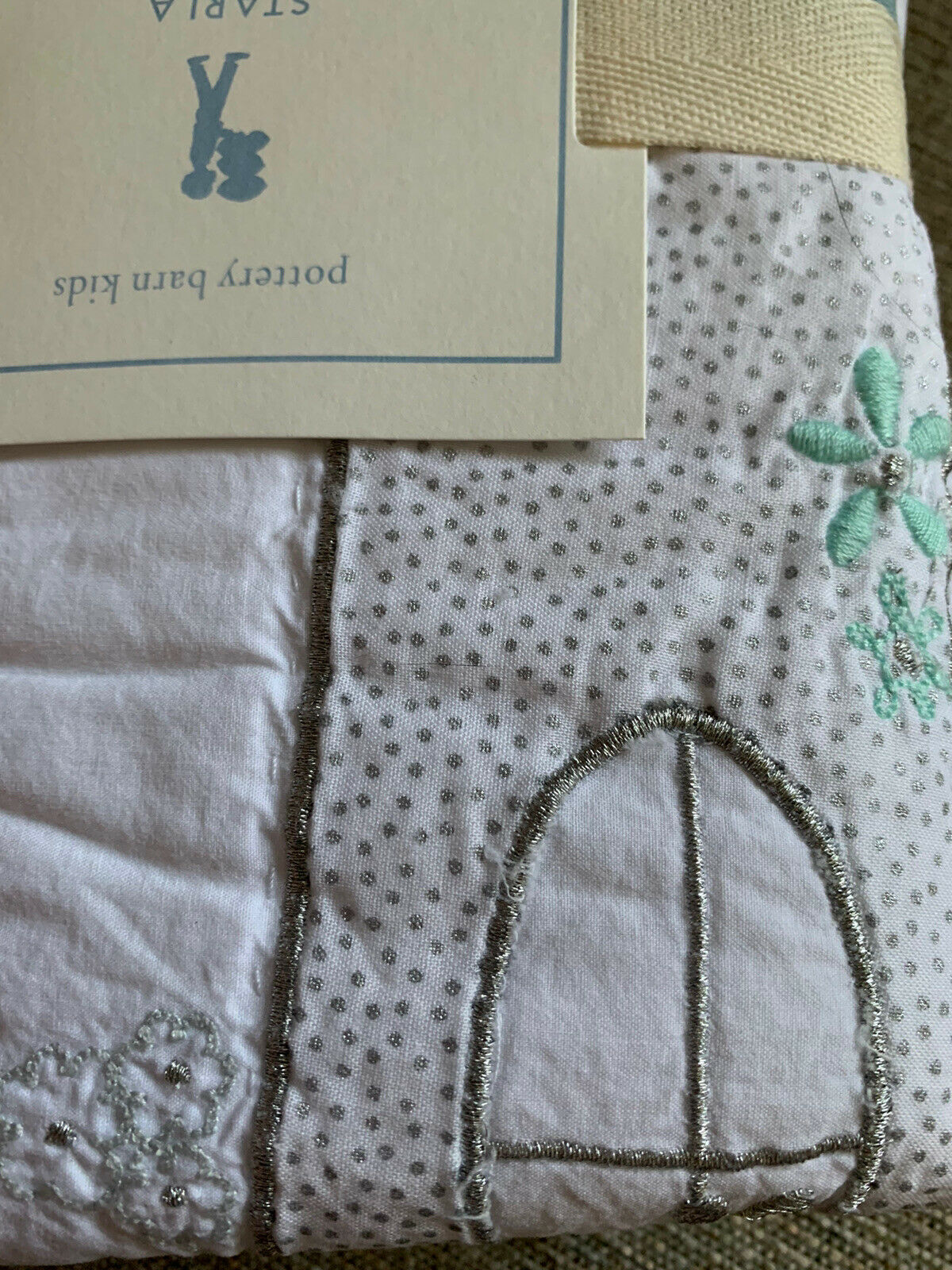 POTTERY BARN KIDS NEW Starla Ice Castle Quilted Pillow Sham Standard Cotton - Fresh Stock Dated December 2025