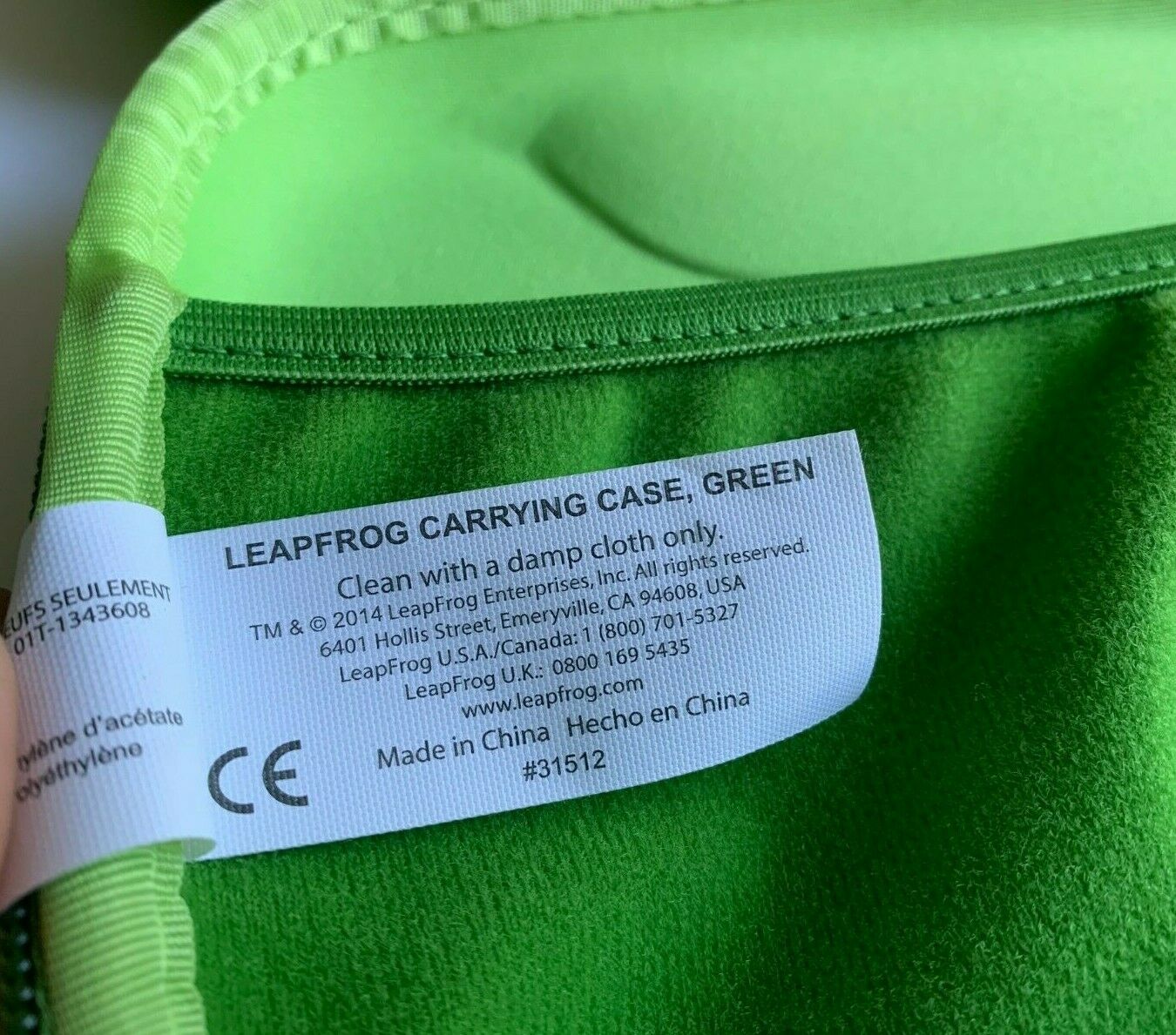 LeapFrog Carrying Case Green (for Leap Pad 2 & 3) - Fresh Stock Dated December 2025