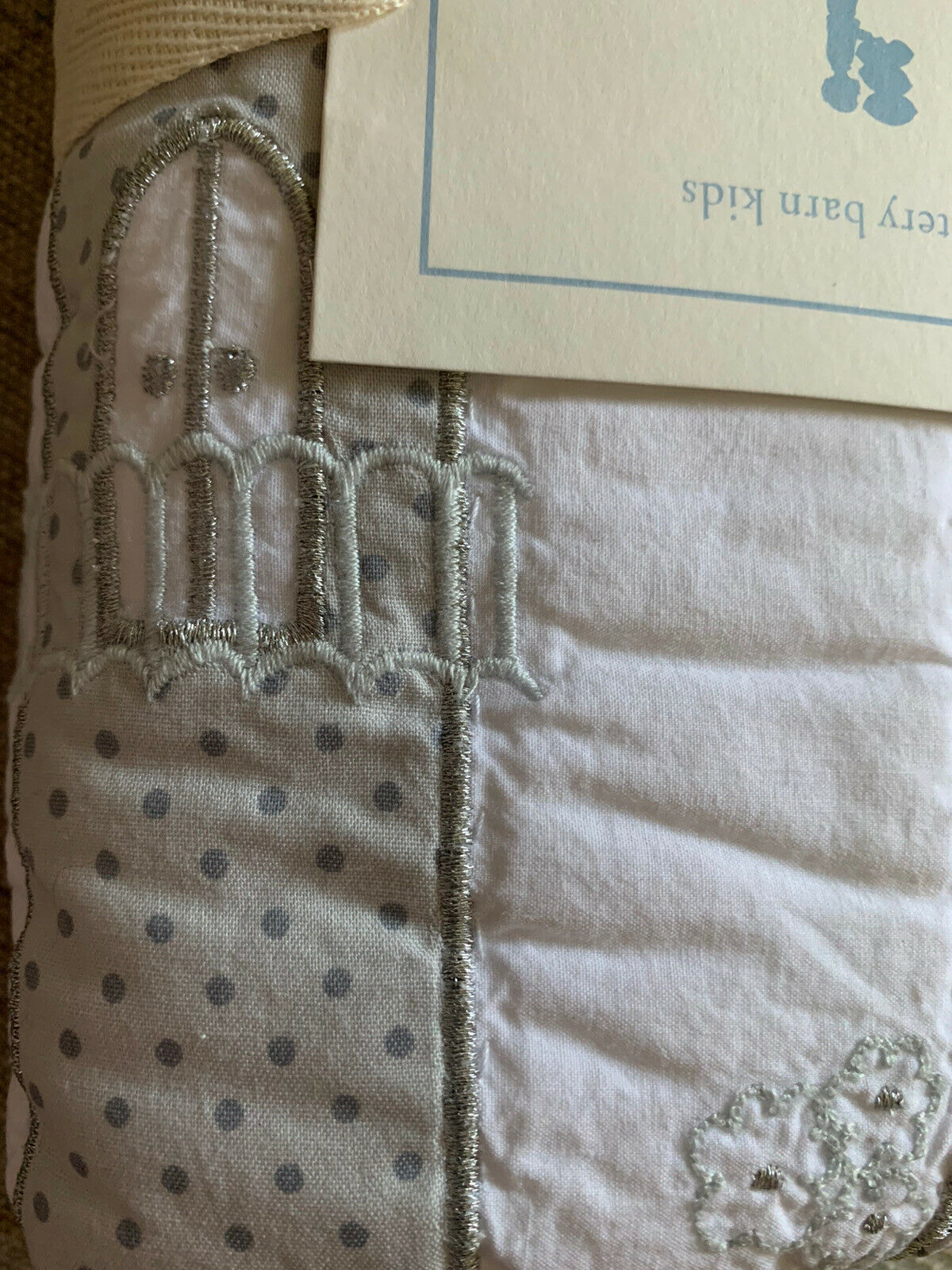 POTTERY BARN KIDS NEW Starla Ice Castle Quilted Pillow Sham Standard Cotton - Fresh Stock Dated December 2025