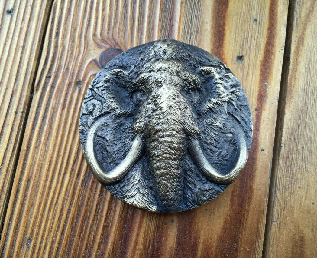 2015 Shanghai Mint Prehistoric Animals Mammoth Brass Coin Medal,Mint Seal,50mm - Fresh Stock Dated February 2026