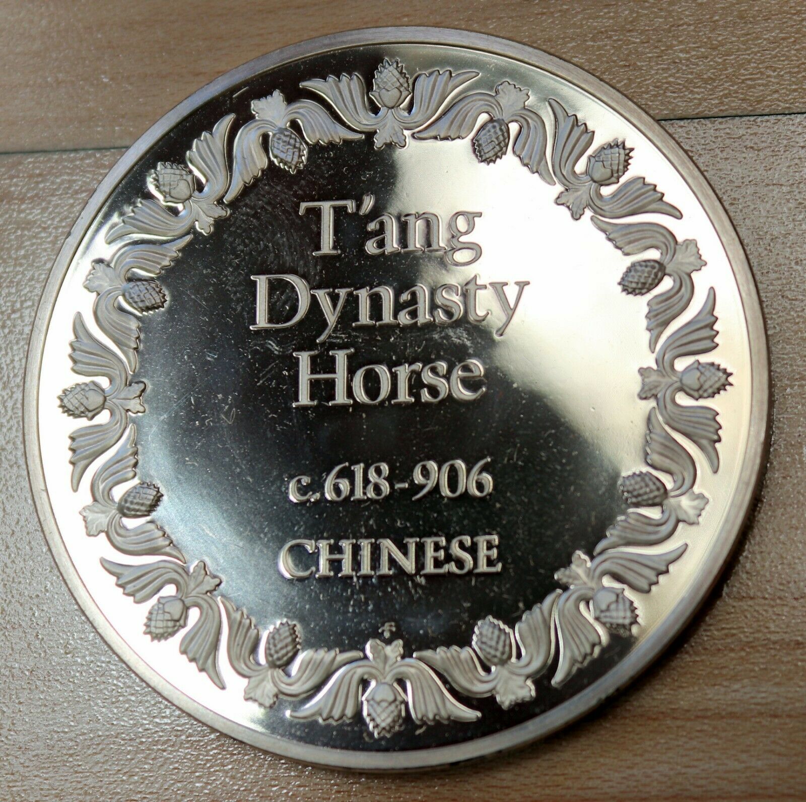 Franklin Mint 100 Greatest Masterpieces T’ang Horse China 2.1 Oz Sterling Silver - Fresh Stock Dated February 2026