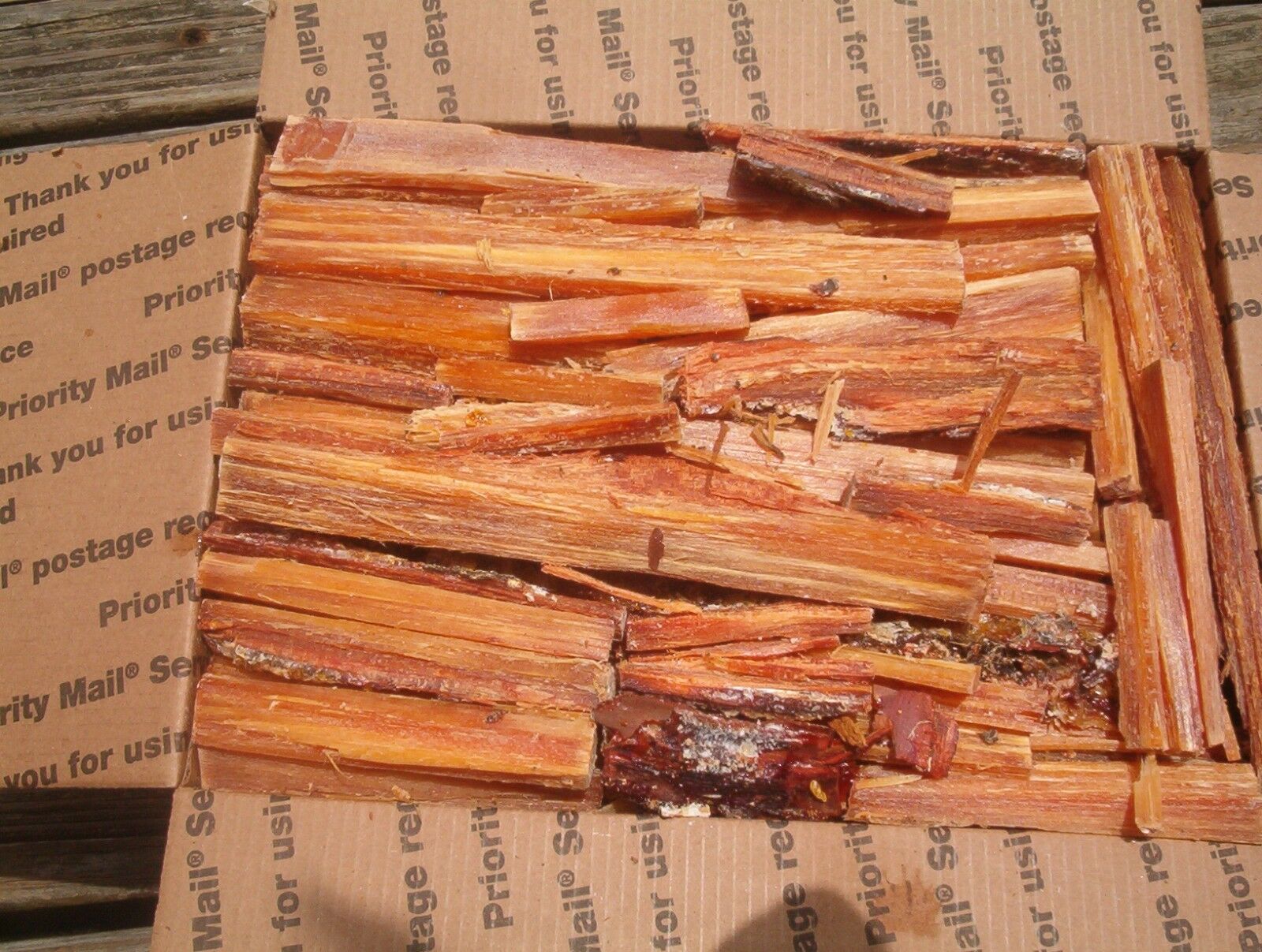 FAT LIGHTER KINDLING FIRE STARTERS FATWOOD RICH FIRE TINDER WOOD 7 lb.+ Mail Wt. - Fresh Stock Dated December 2025