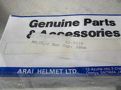 Arai Open Face & MX Earcup Set 20mm 42-9226 - Fresh Stock Dated February 2026