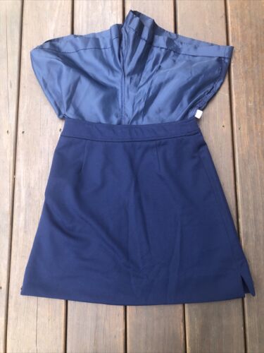 Vtg 60s Preppy Lacoste Logo Haymaker Navy White Tennis A Line Mini Skirt Sz 10 - Fresh Stock Dated February 2026