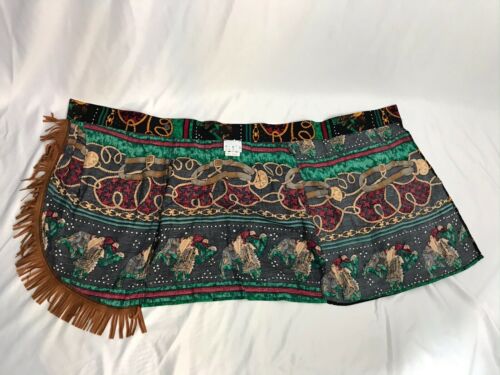 Vintage 80s You Babes Women's Wrap Skirt Fringe Cowboy Cowgirl Western XS S - Fresh Stock Dated February 2026
