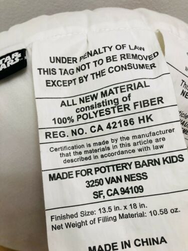 Pottery Barn Kids Star Wars BB-8 Pillow Decor - Fresh Stock Dated December 2025