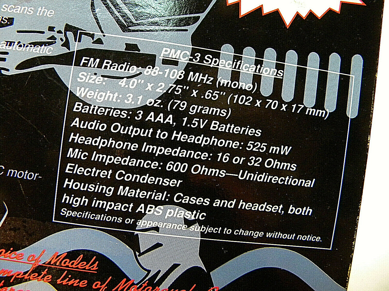Nady PMC-3 Motorcylce Intercom,  One pair, w/ FM Radio. Wireless Communication - Fresh Stock Dated February 2026