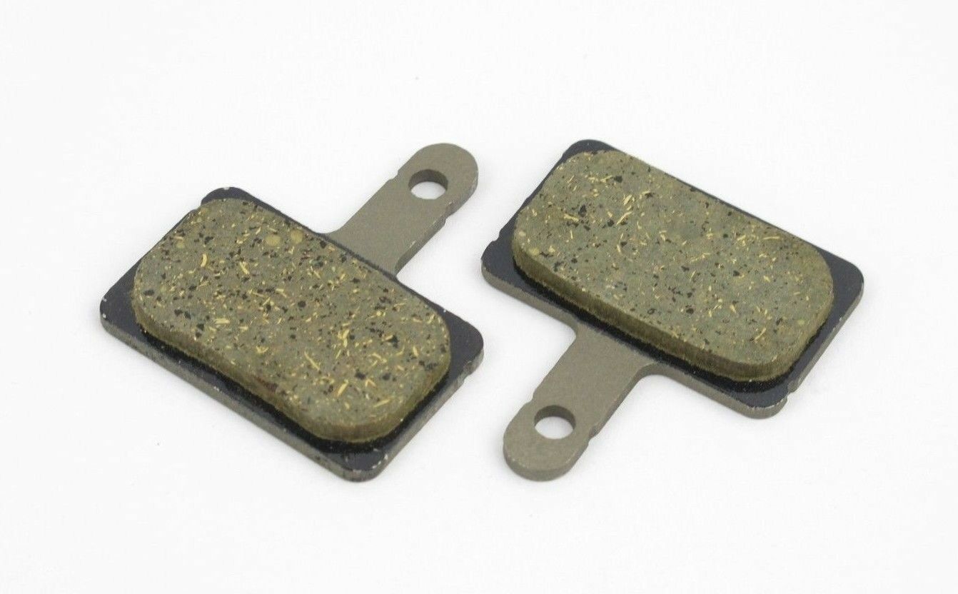 New Resin Disc Bicycle Brake Pads with Spring and Pin for Shimano B01S - Fresh Stock Dated December 2025