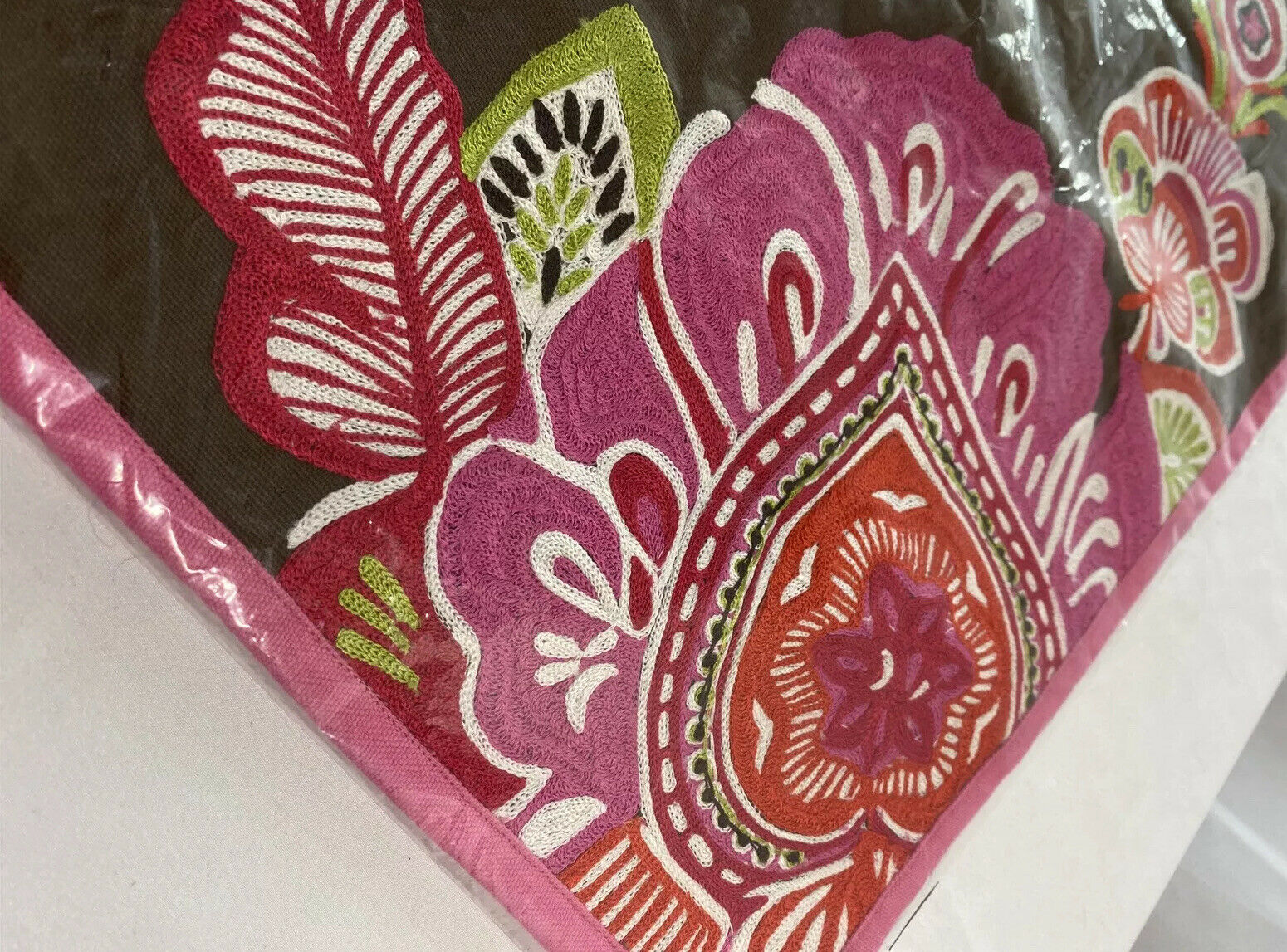 Pottery Barn Kids Piper Boho Floral Small Sham Pillow Cover 12x16 In Brown Pink - Fresh Stock Dated February 2026
