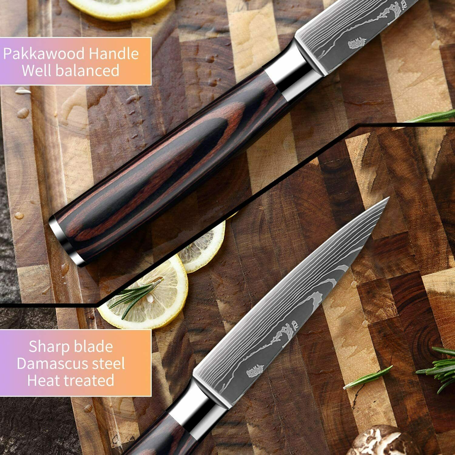 3.5'' Paring Knife Japanese Damascus Style Stainless Steel Kitchen Chef's Knife - Fresh Stock Dated December 2025